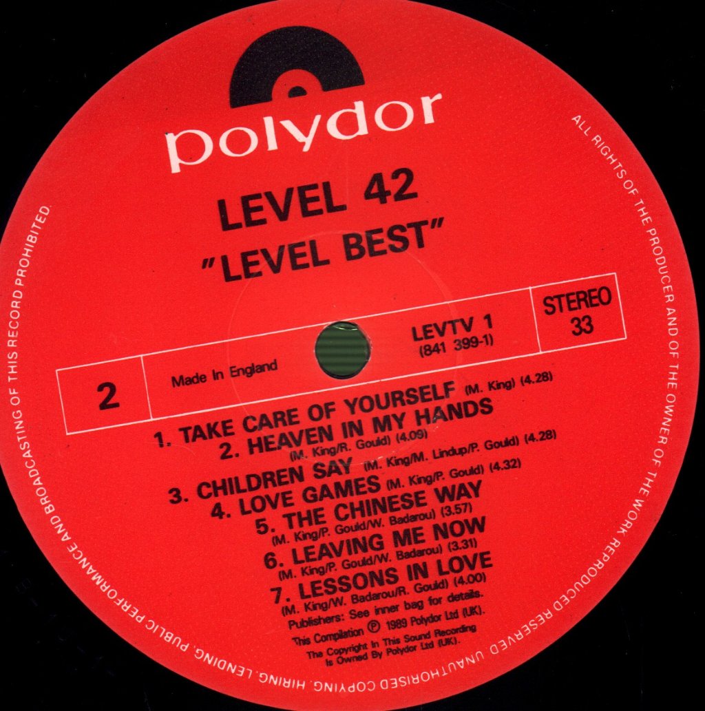 Level 42 - Level Best (Greatest Hits) - Lp