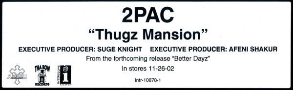 2Pac - Thugz Mansion - 12 Inch