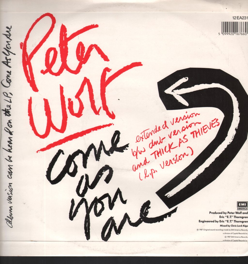 Peter Wolf - Come As You Are - 12 Inch