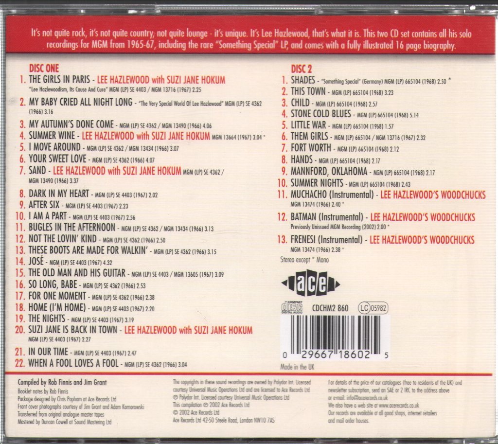 Lee Hazlewood - These Boots Are Made For Walkin' (The Complete MGM Recordings) - Double Cd