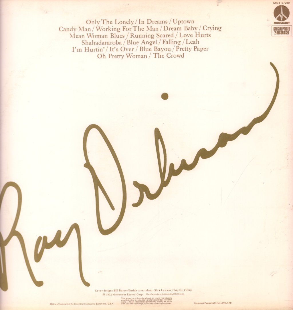 Roy Orbison - All Time Greatest Hits - Double Lp