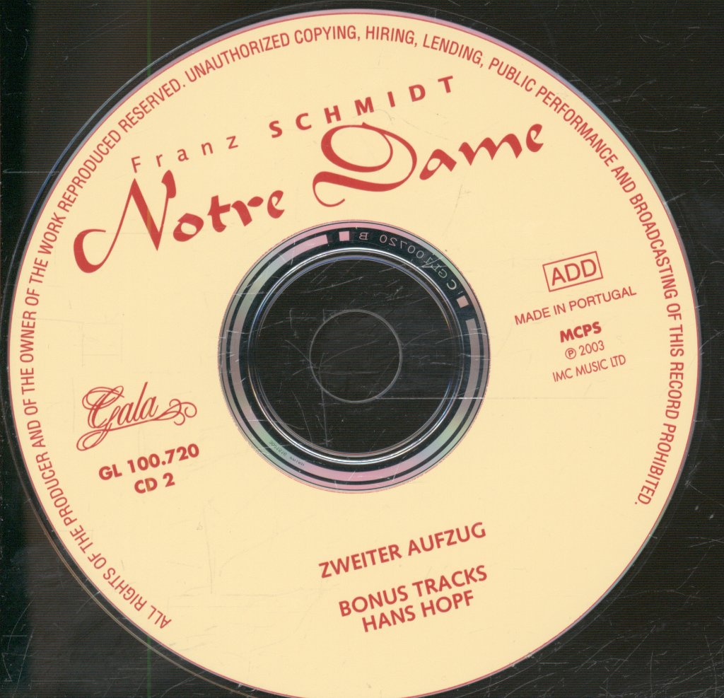 Bavarian Radio Symphony Orchestra / Hanz Altman - Franz Schmidt - Notre Dame - Double Cd