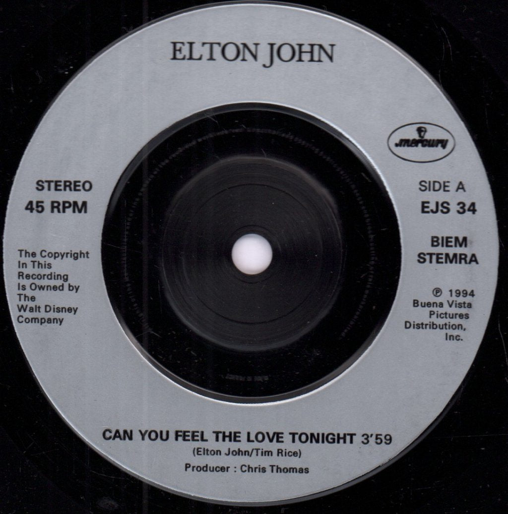 Elton John - Can You Feel The Love Tonight - 7 Inch