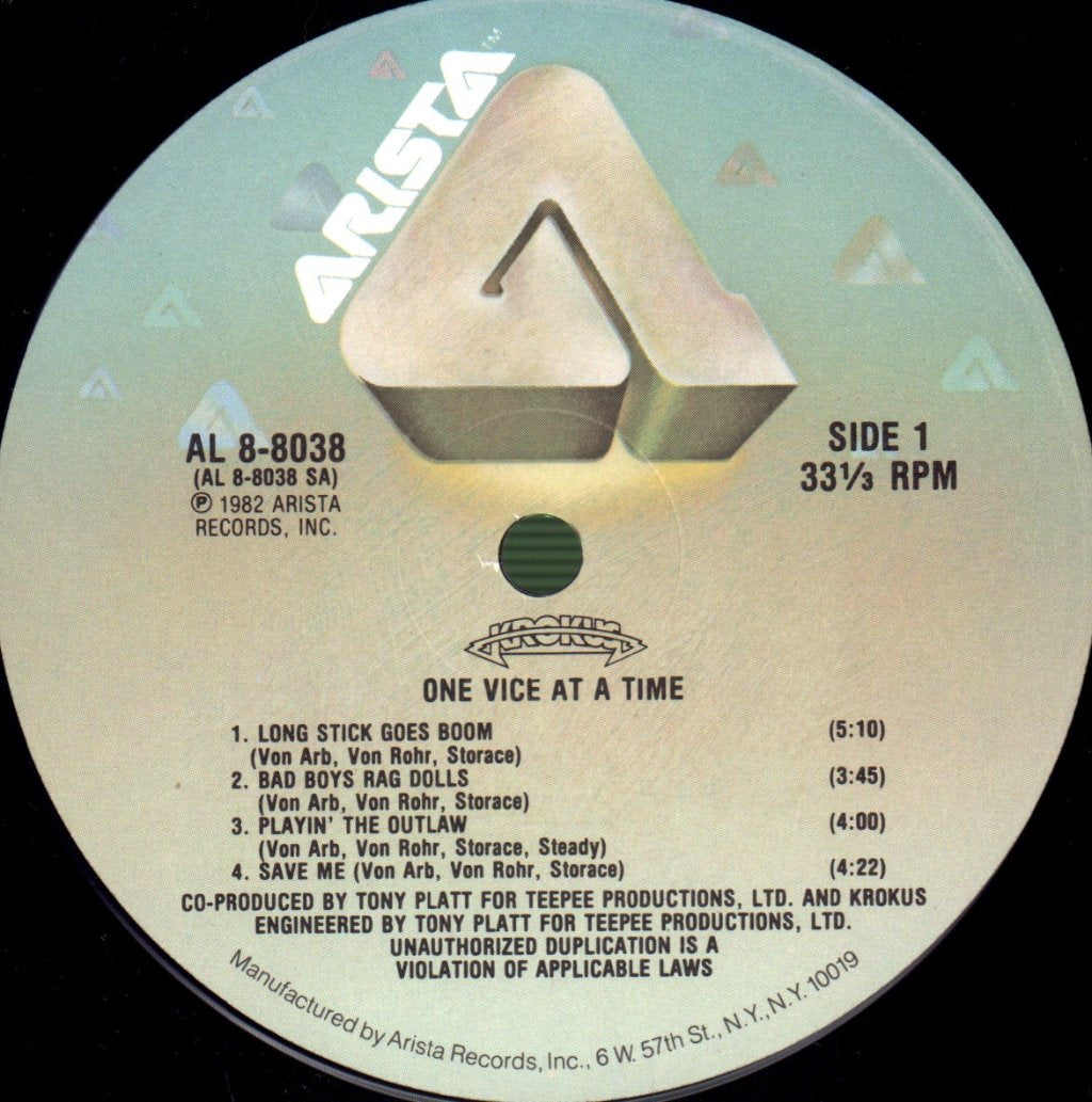 Krokus - One Vice At A Time - Lp