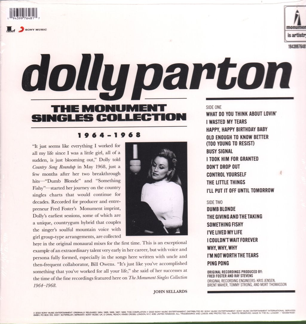 Dolly Parton - Monument Singles Collection 1964-1968 - Lp