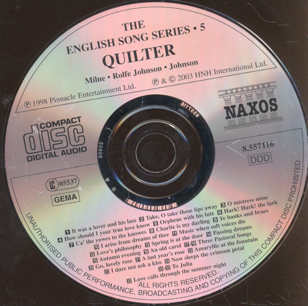 Lisa Milne, Anthony Rolfe, Graham Johnson, Duke Quartet - Roger Quilter - English Song Series Vol.5 - Cd