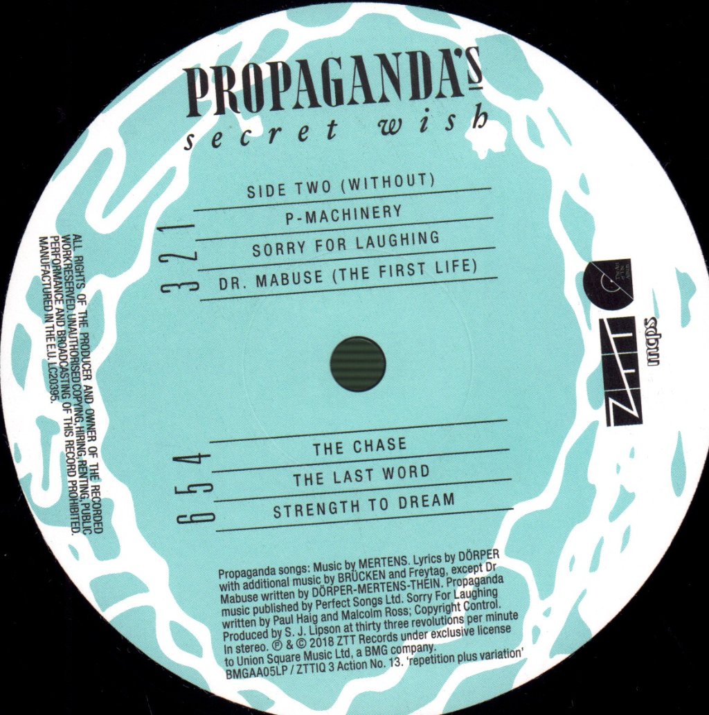 Propaganda - A Secret Wish - Lp