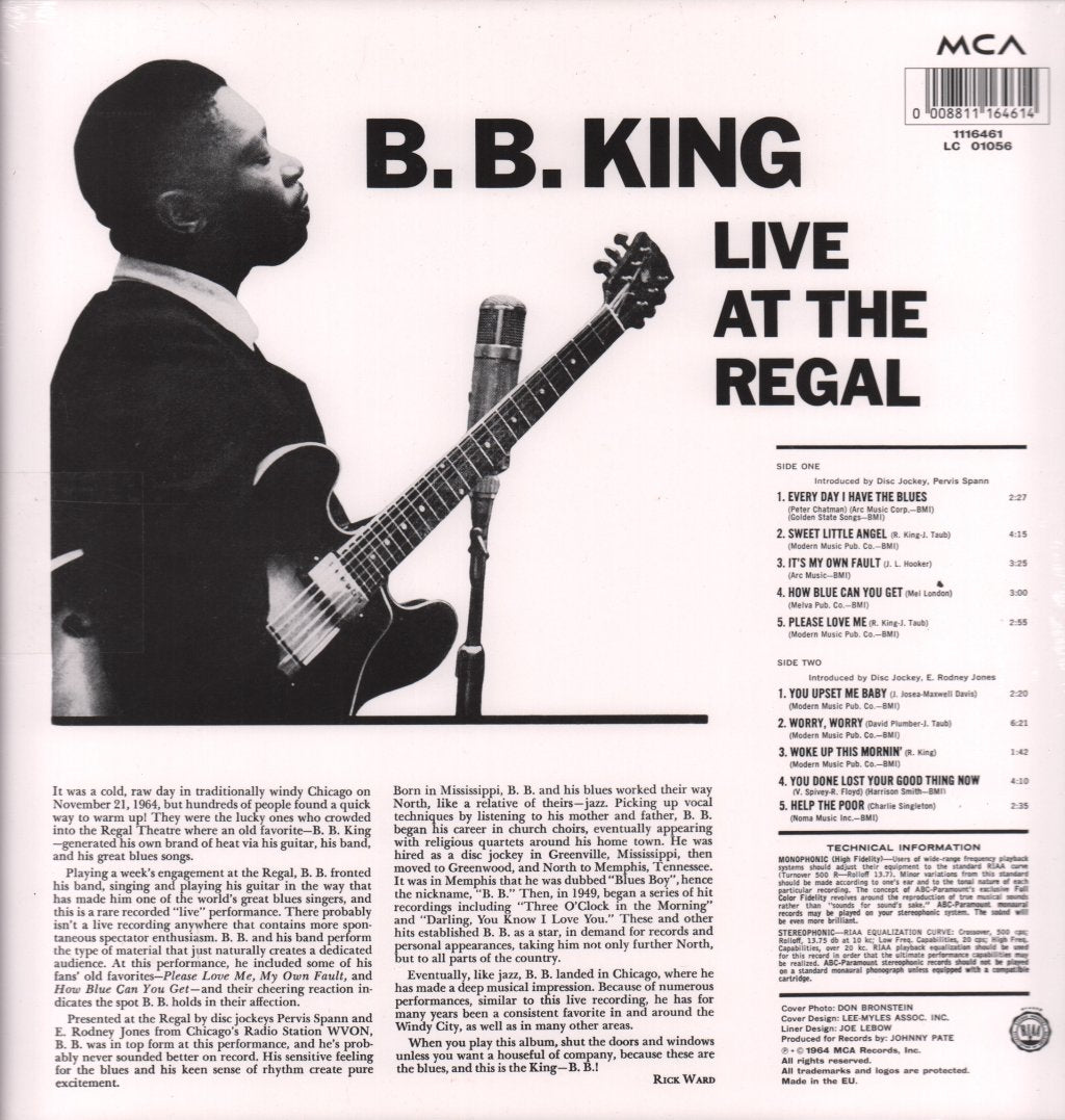 B.B. King - Live At The Regal - Lp