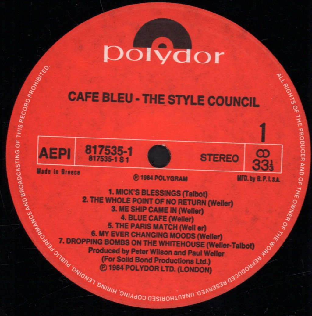 Style Council - Café Bleu - Lp
