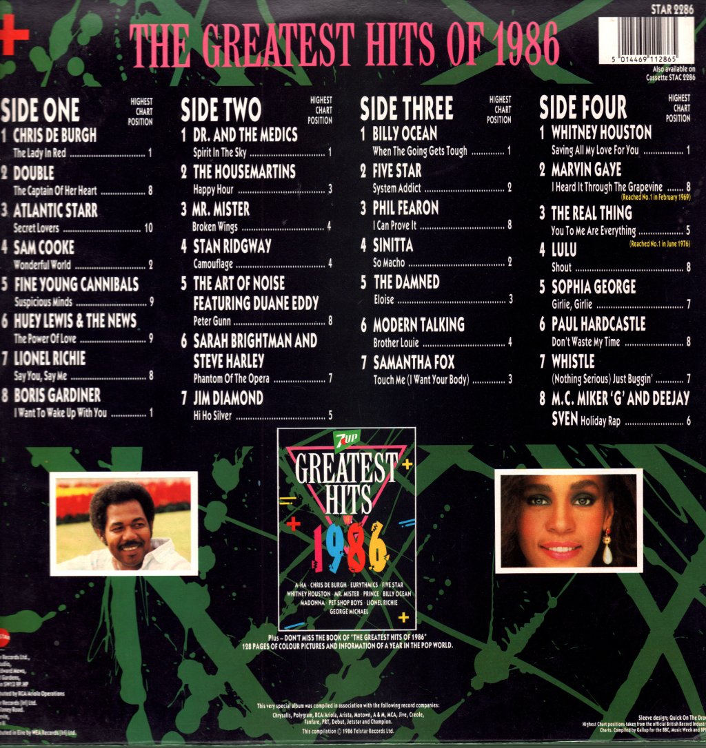 Various Artists - Greatest Hits Of 1986 - Double Lp