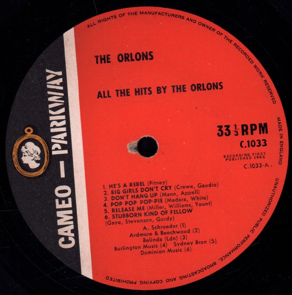 Orlons - All The Hits - Lp