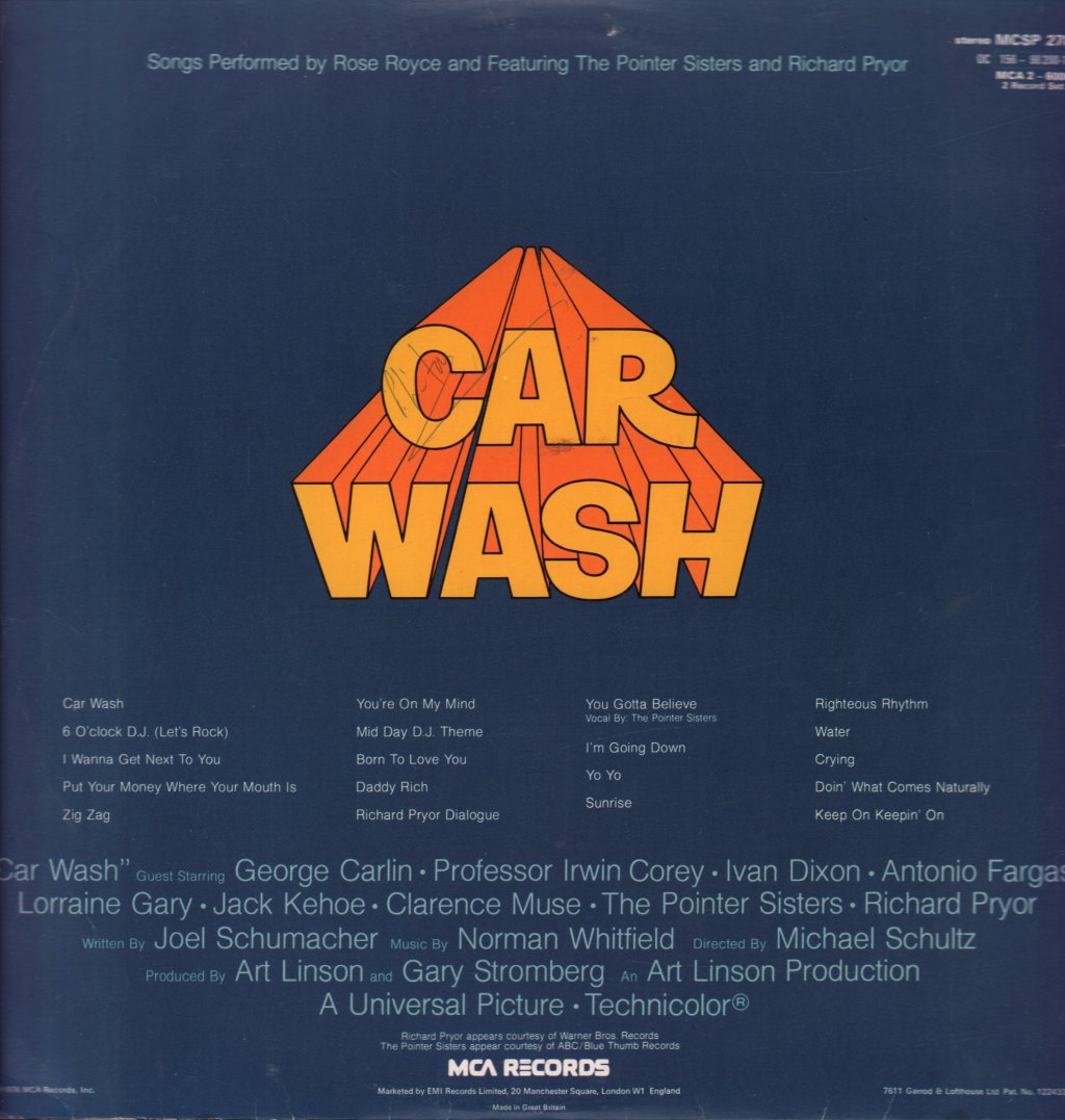 Rose Royce - Car Wash Original Motion Picture Soundtrack - Double Lp