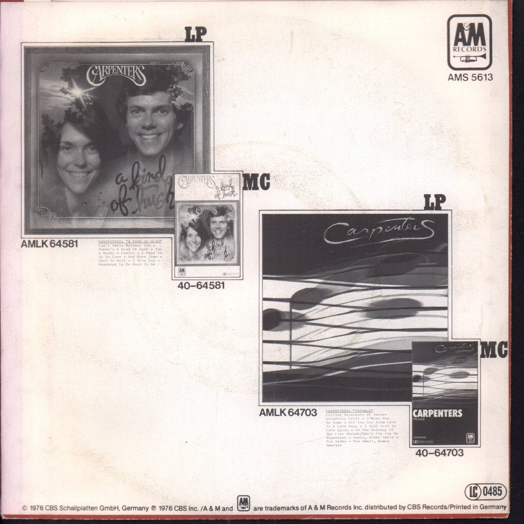 Carpenters - Calling Occupants Of Interplanetary Craft - 7 Inch