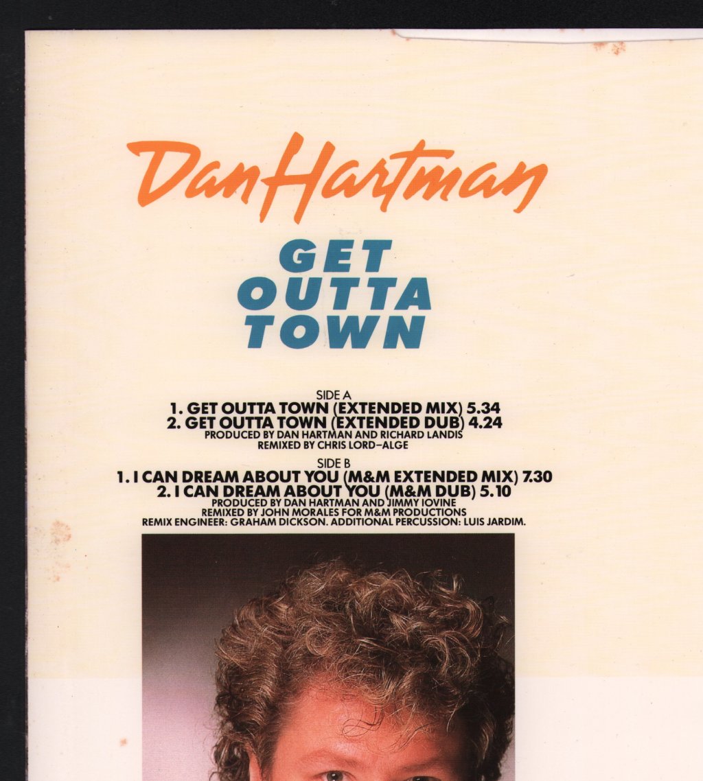 Dan Hartman - Get Outta Town - 12 Inch