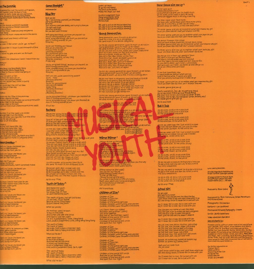 Musical Youth - Youth Of Today - Lp