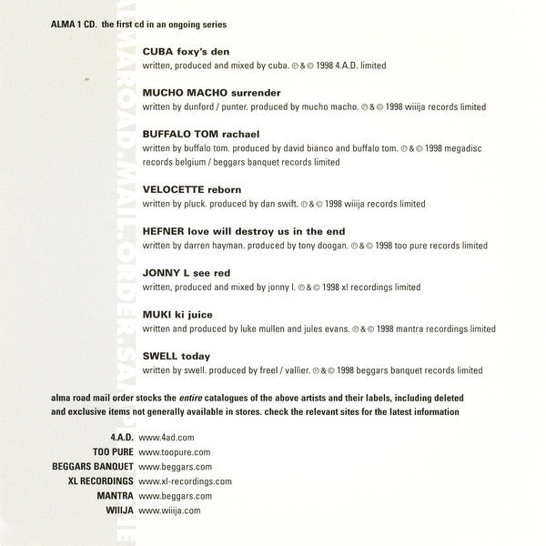 Various Artists - Almaroad Sampler One Mail Order - Cd