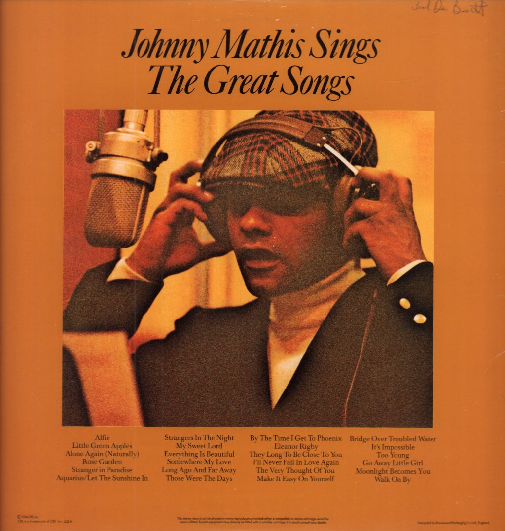 Johnny Mathis - Great Songs - Double Lp
