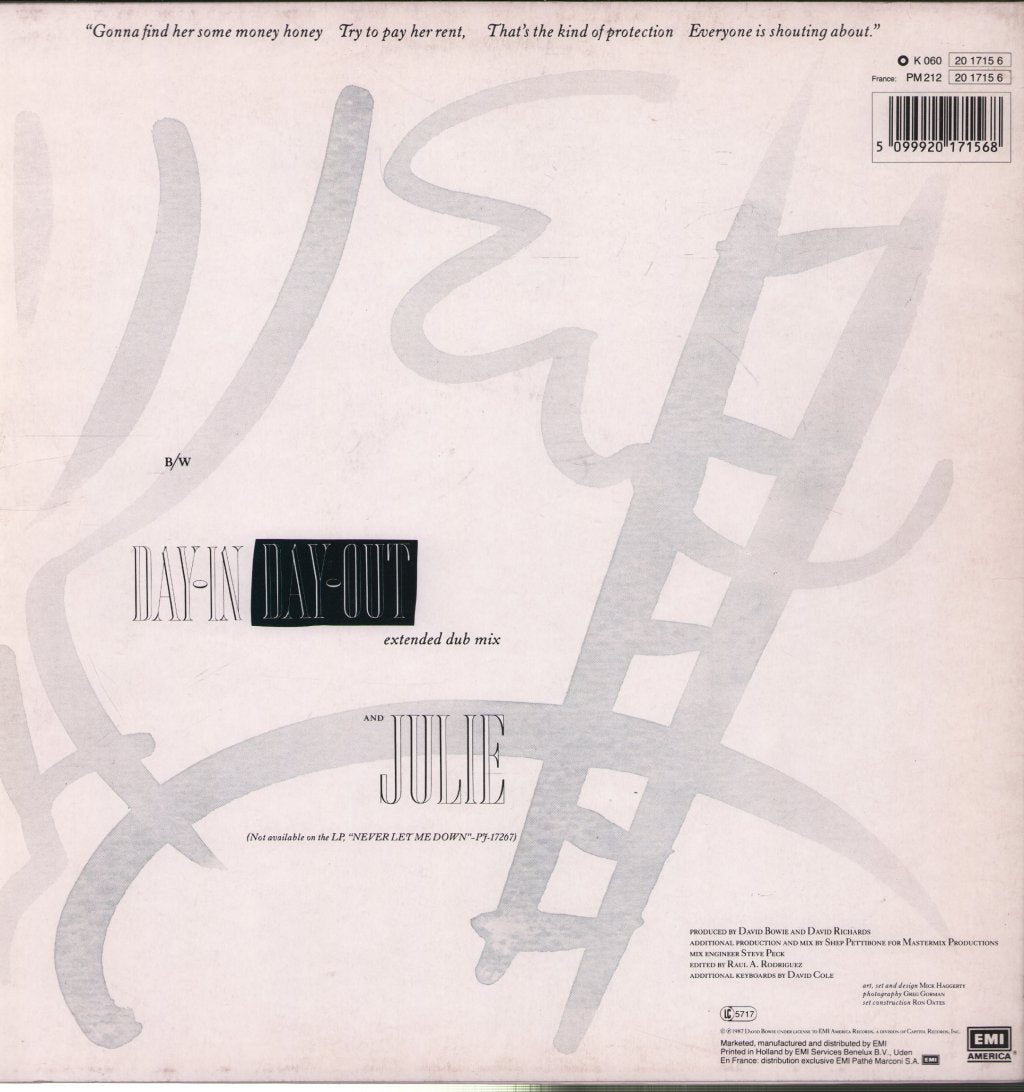 David Bowie - Day-In Day-Out (Extended Dance Mix) - 12 Inch