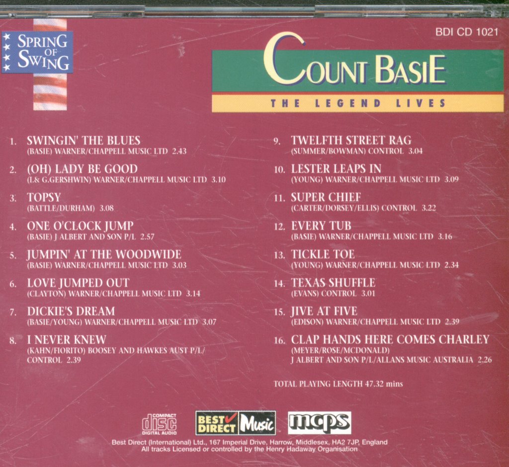 Count Basie - Legends Lives - Cd