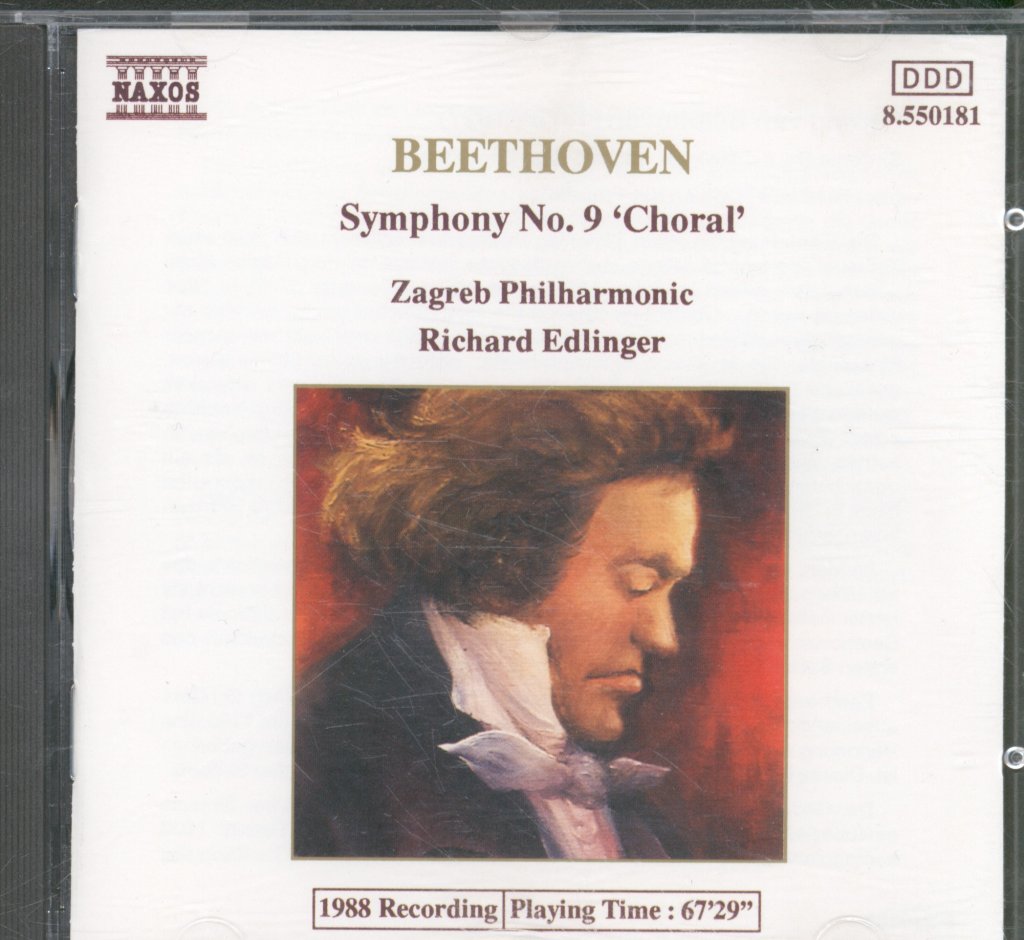 Zagreb Philharmonic / Richard Edlinger - Beethoven - Symphony No. 9 'Choral' - Cd