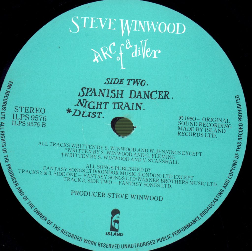 Steve Winwood - Arc Of A Diver - Lp