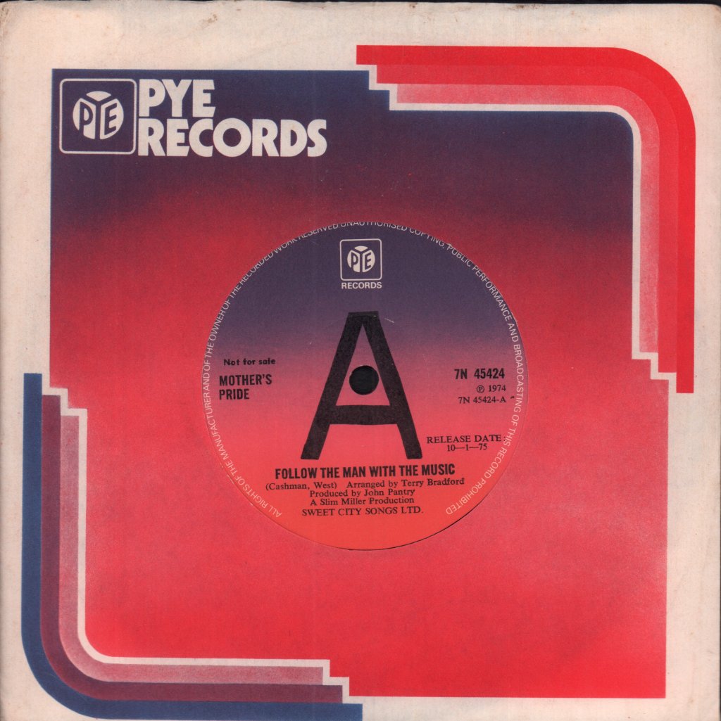 mother's pride - Follow The Man With The Music - 7 Inch