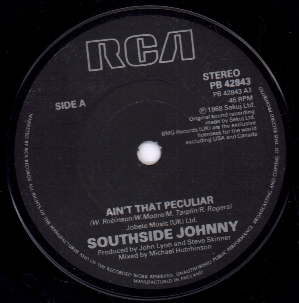 Southside Johnny And The Asbury Jukes - Ain't That Peculiar - 7 Inch