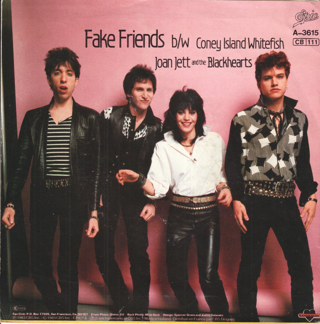 Joan Jett And The Blackhearts - Fake Friends - 7 Inch