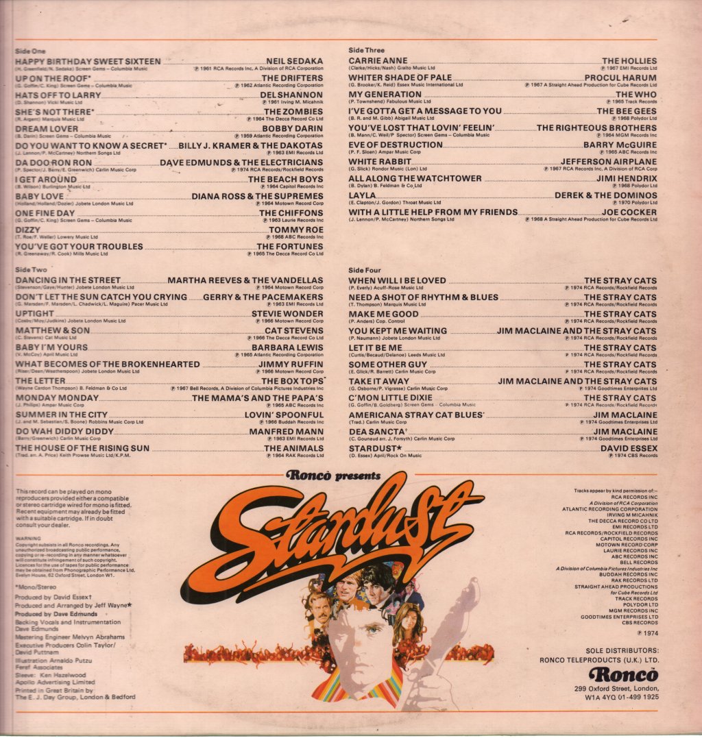Various Artists - Stardust (Original Soundtrack) - Double Lp