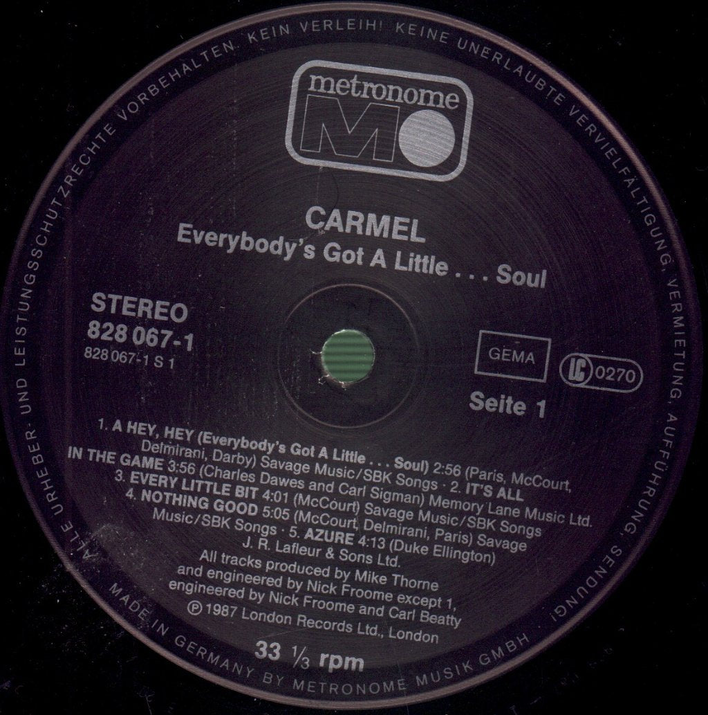 Carmel - Everybody's Got A Little...Soul - Lp