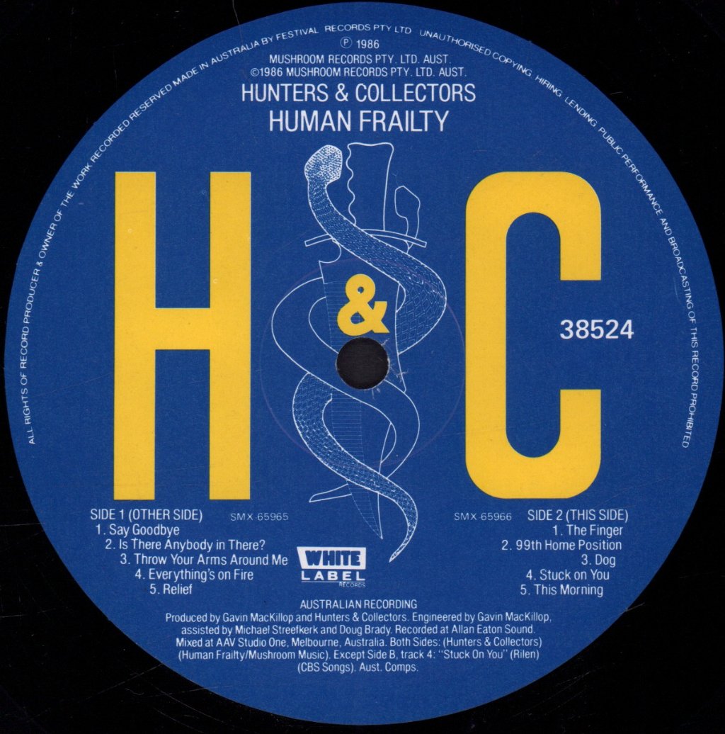 Hunters And Collectors - Human Frailty - Lp