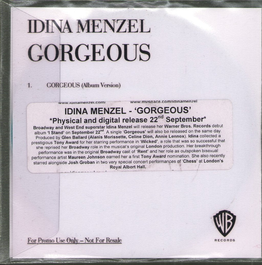 Idina Menzel - Gorgeous - Cdr