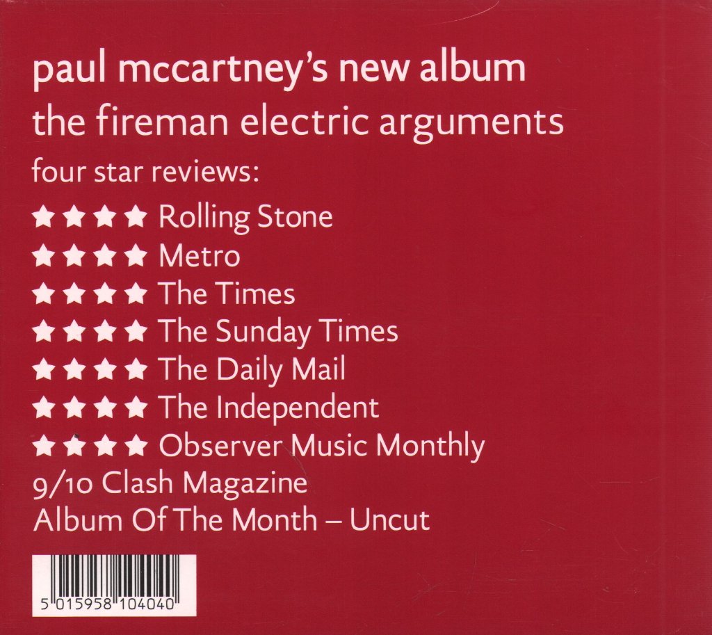 Fireman - Electric Arguments - Cd