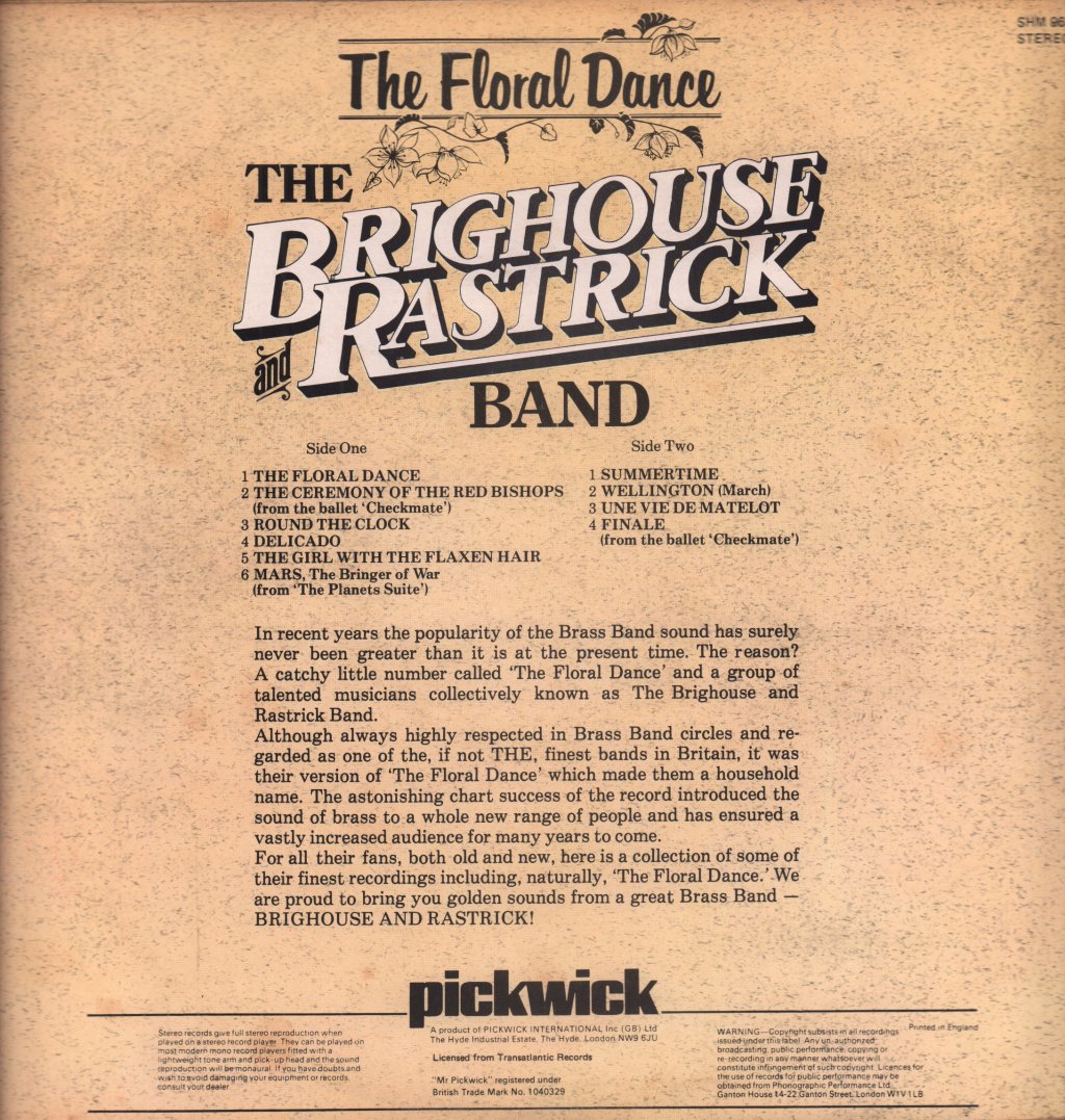Brighouse And Rastrick Band - Floral Dance - Lp
