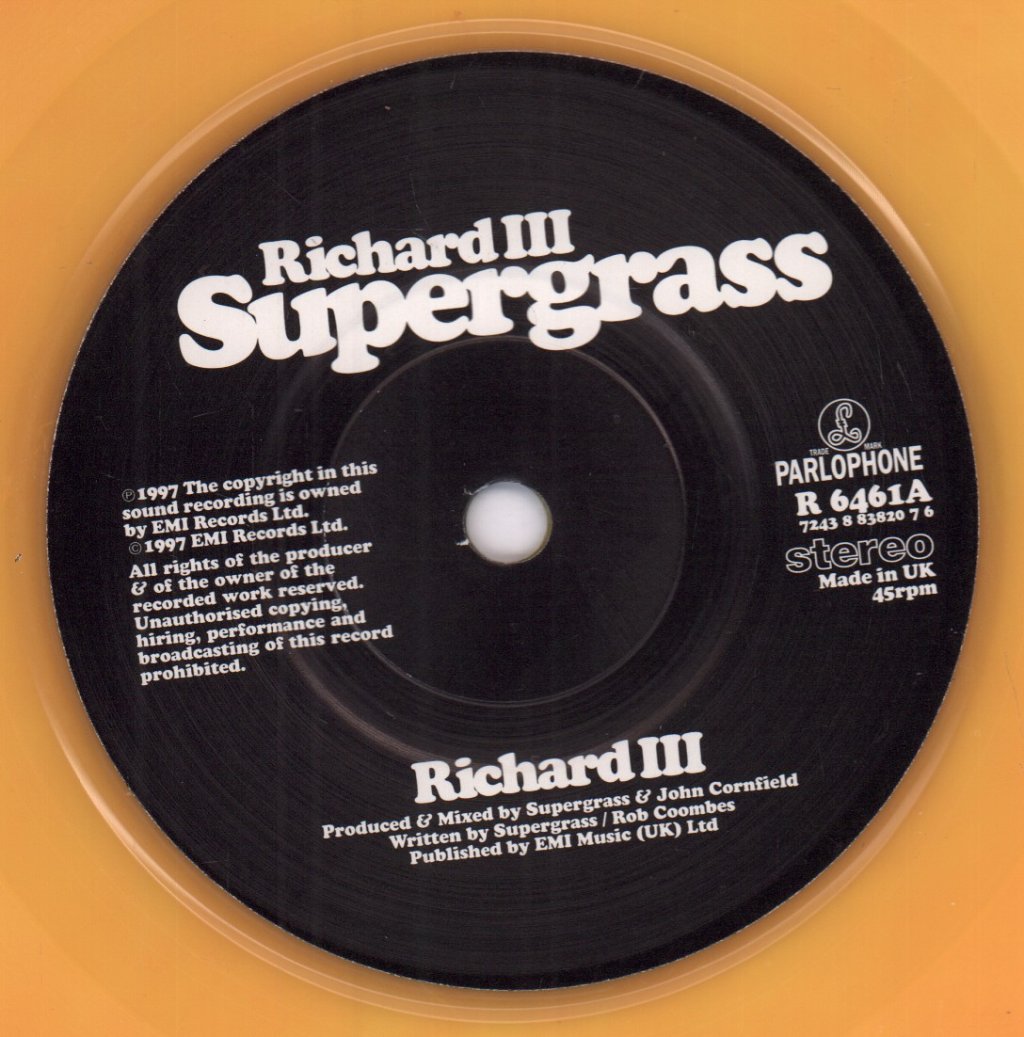 Supergrass - Richard Iii - 7 Inch