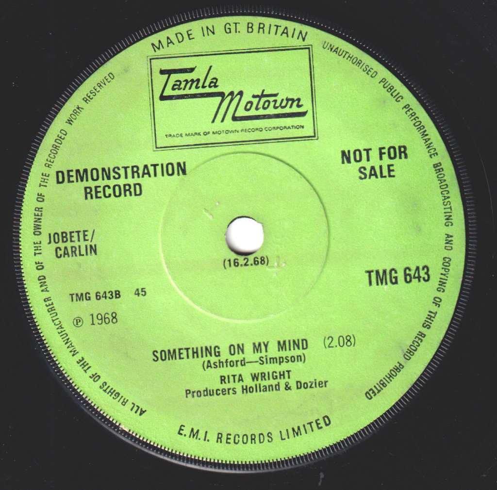 Rita Wright - I Can't Give Back The Love I Feel For You - 7 Inch