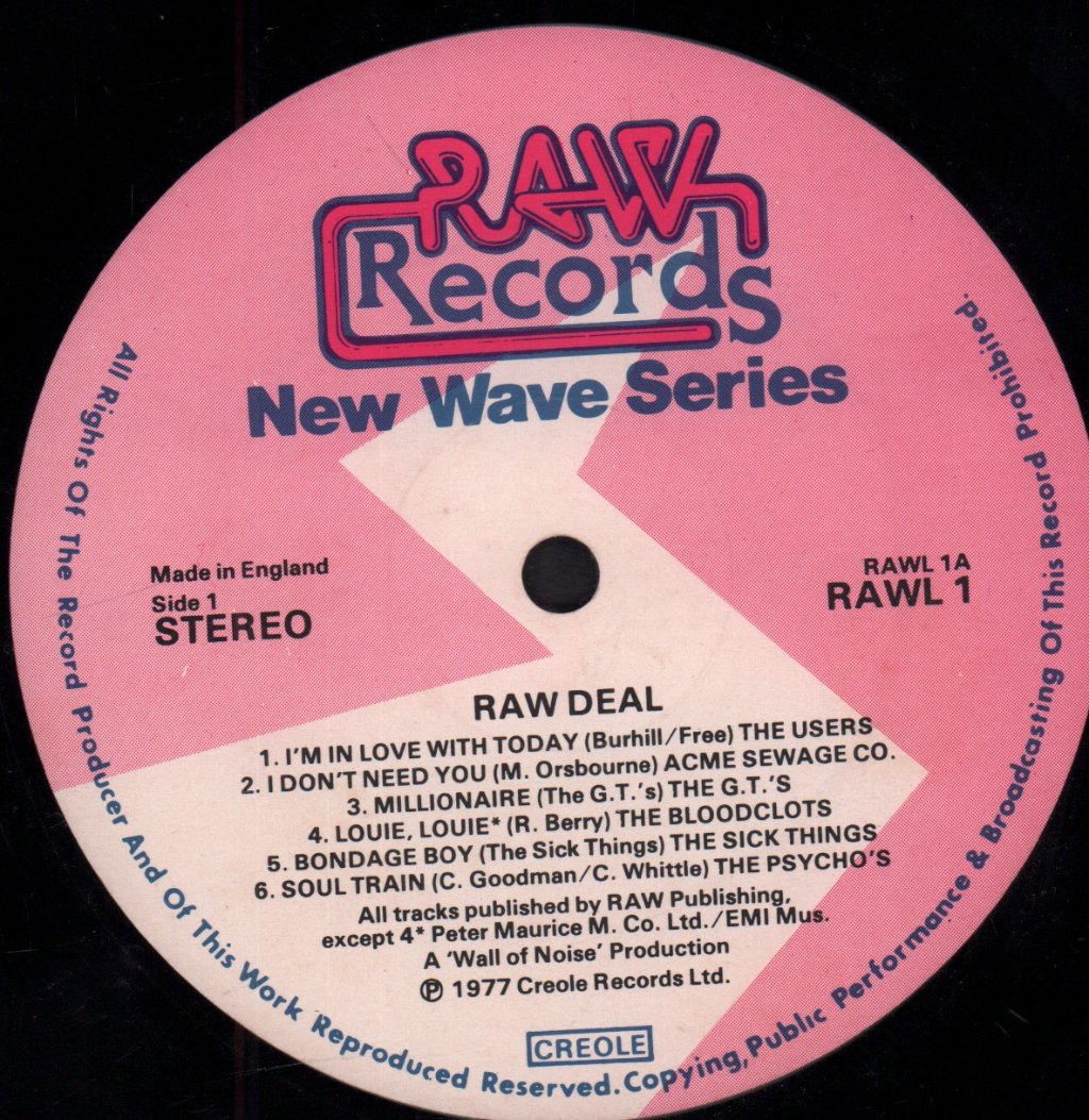 Various Artists - Raw Deal (Punk Compilation) - Lp