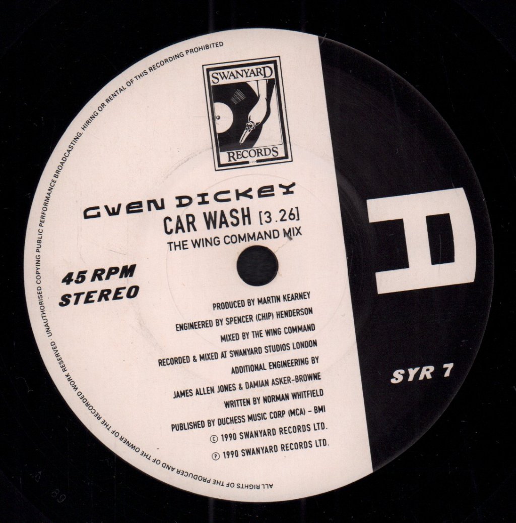 Gwen Dickey - Car Wash - 7 Inch