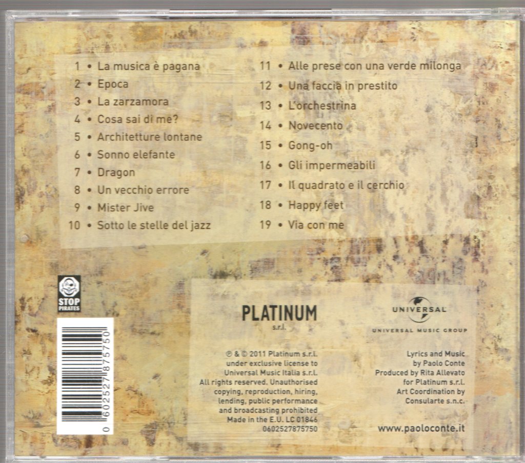 Paolo Conte - Gong-Oh - Cd