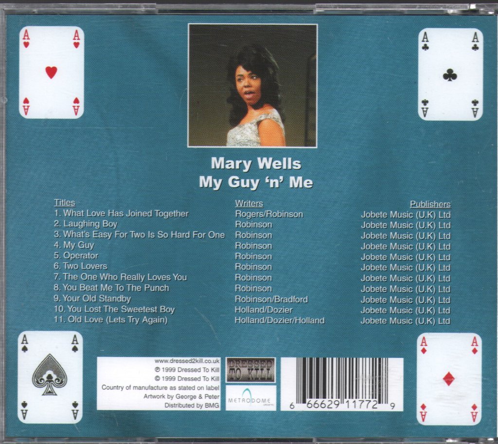 Mary Wells - My Guy 'N' Me (Soul Aces) - Cd