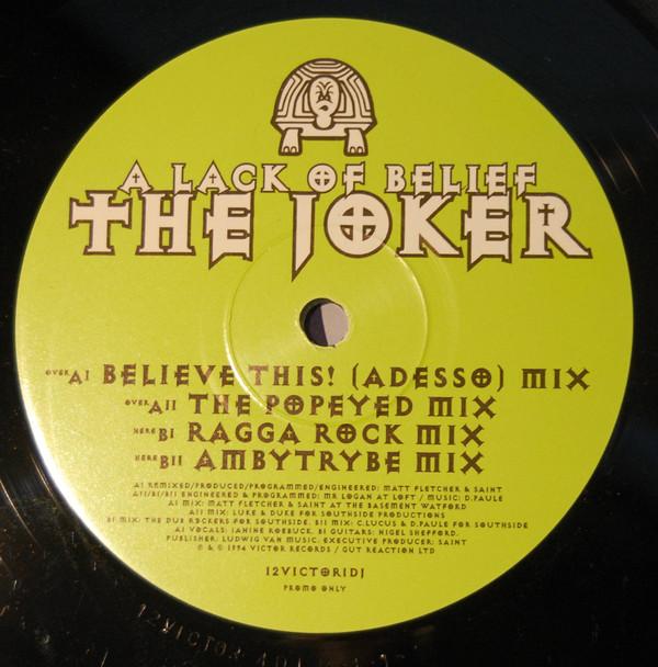 Joker (Electronica) - A Lack Of Belief - 12 Inch