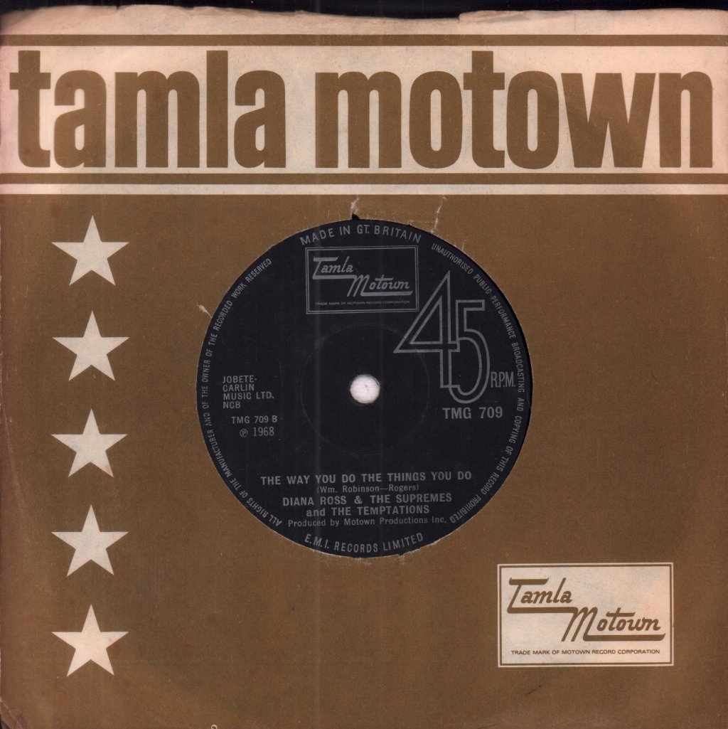 Diana Ross And The Supremes And The Temptations - I Second That Emotion - 7 Inch