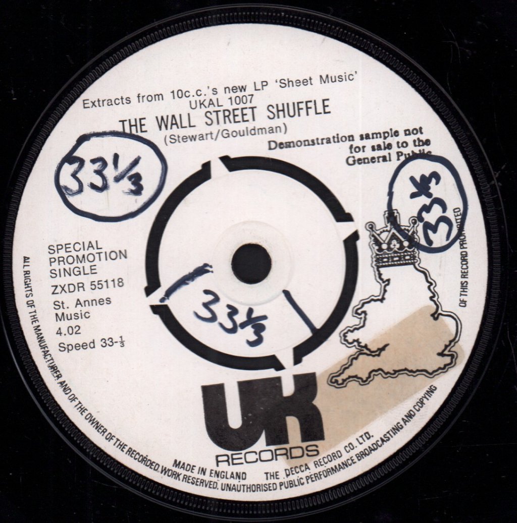 10cc - Extracts From 10cc's New LP Sheet Music - 7 Inch