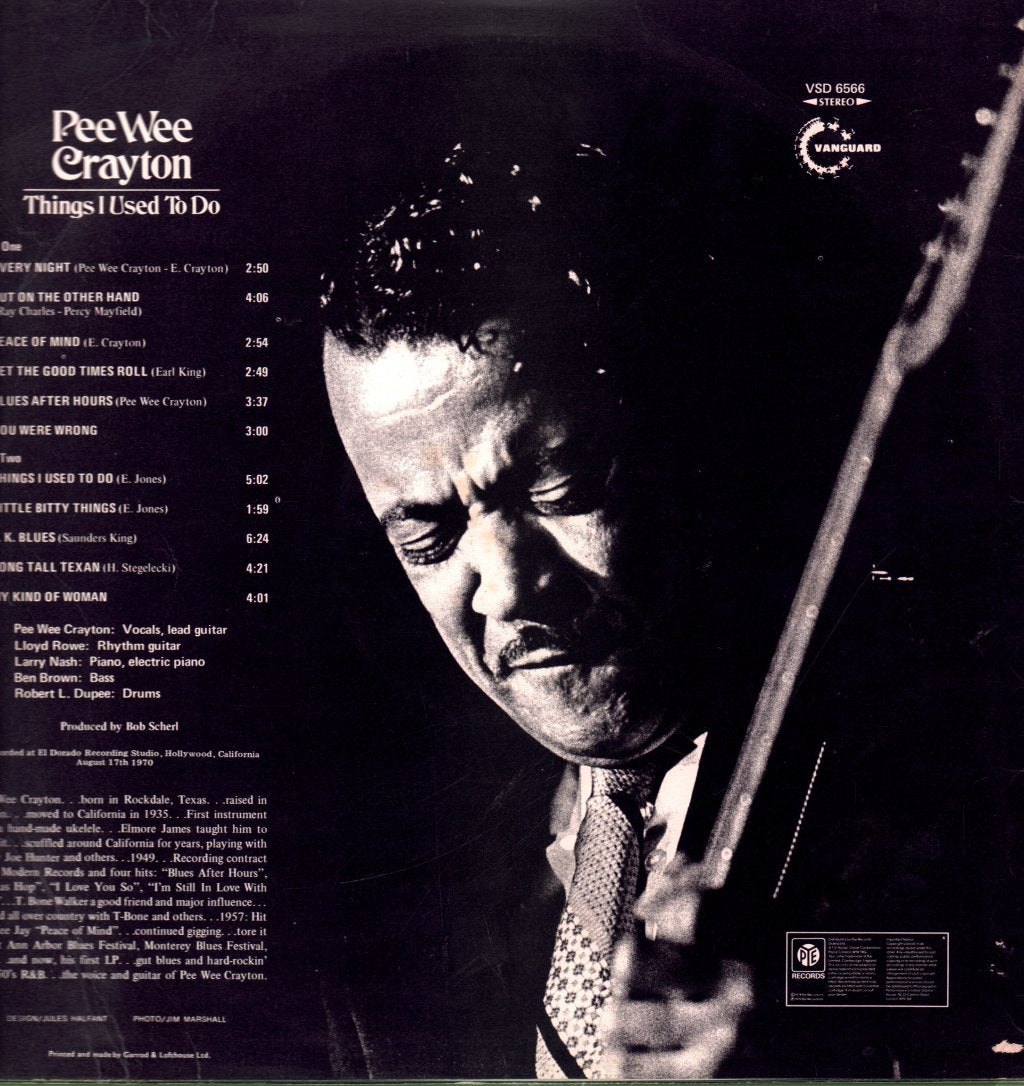 Pee Wee Crayton - Things I Used To Do - Lp