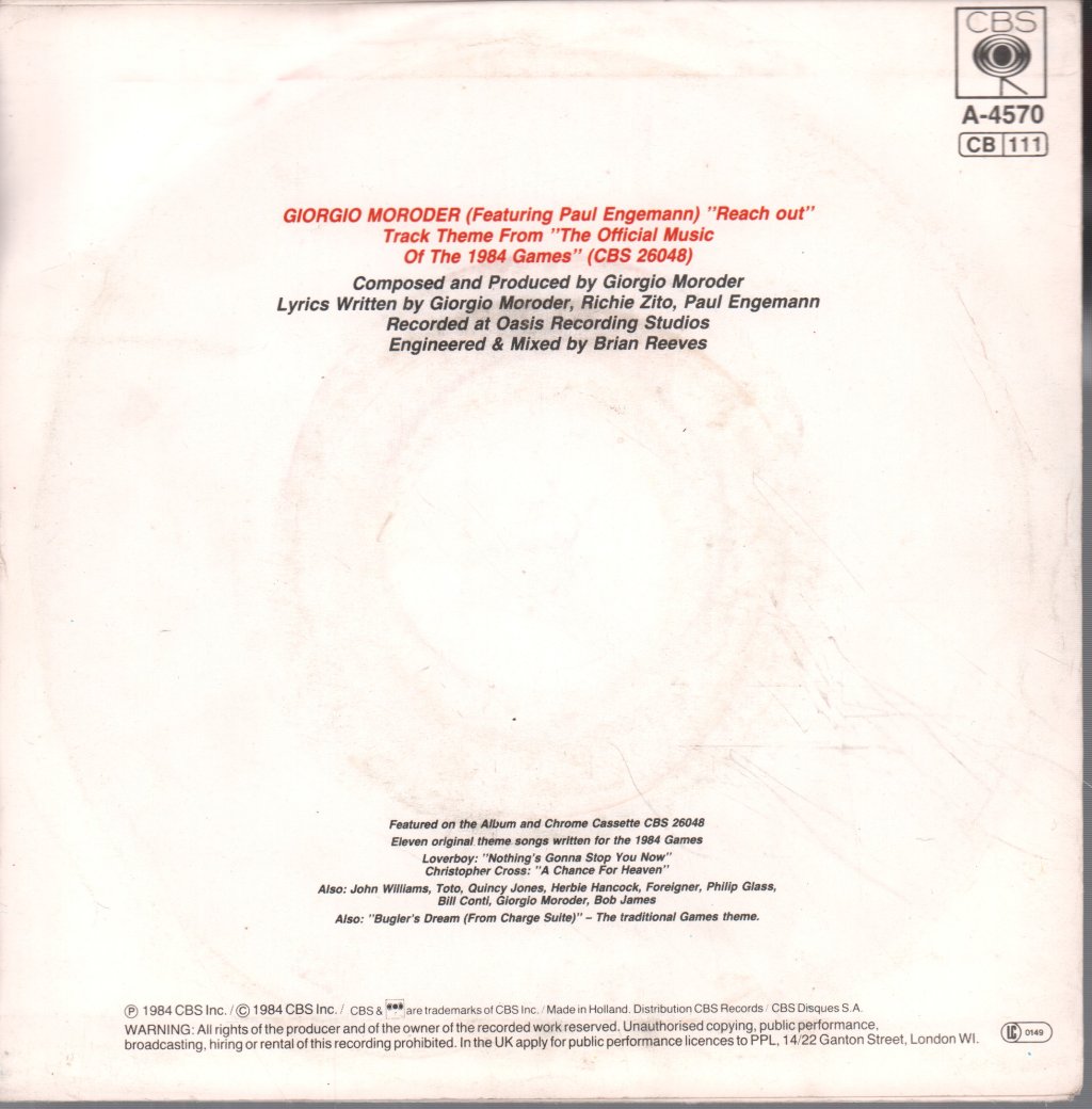 Paul Engemann - Reach Out - 7 Inch