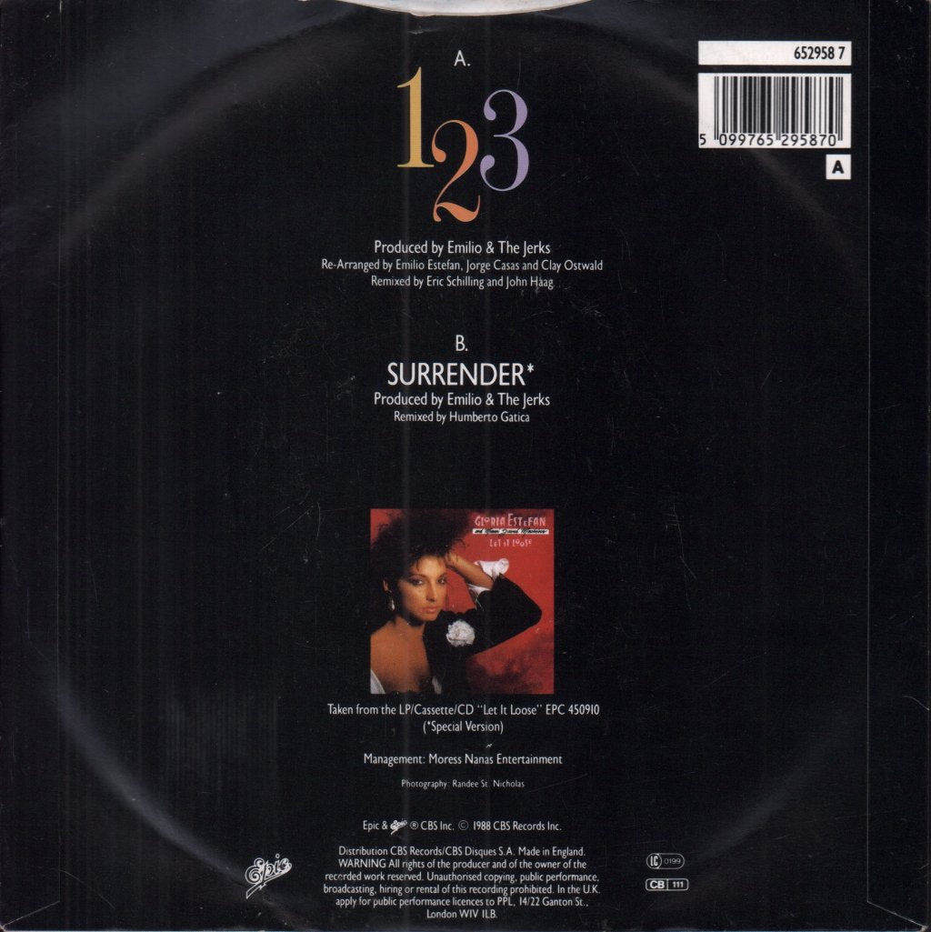 Gloria Estefan - 123 - 7 Inch