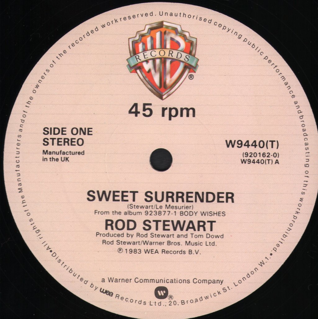 Rod Stewart - Sweet Surrender - 12 Inch