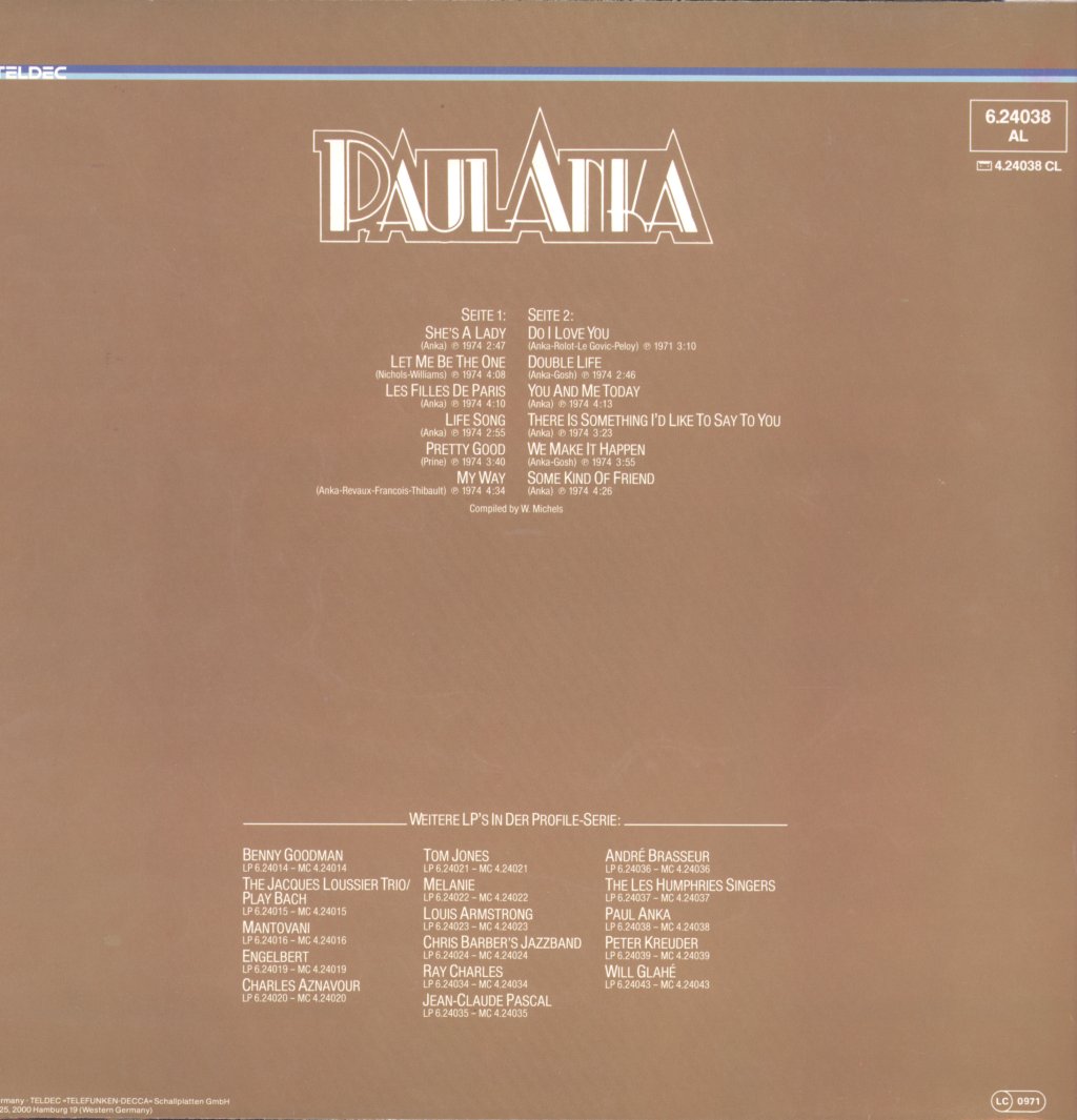 Paul Anka - Paul Anka - Lp