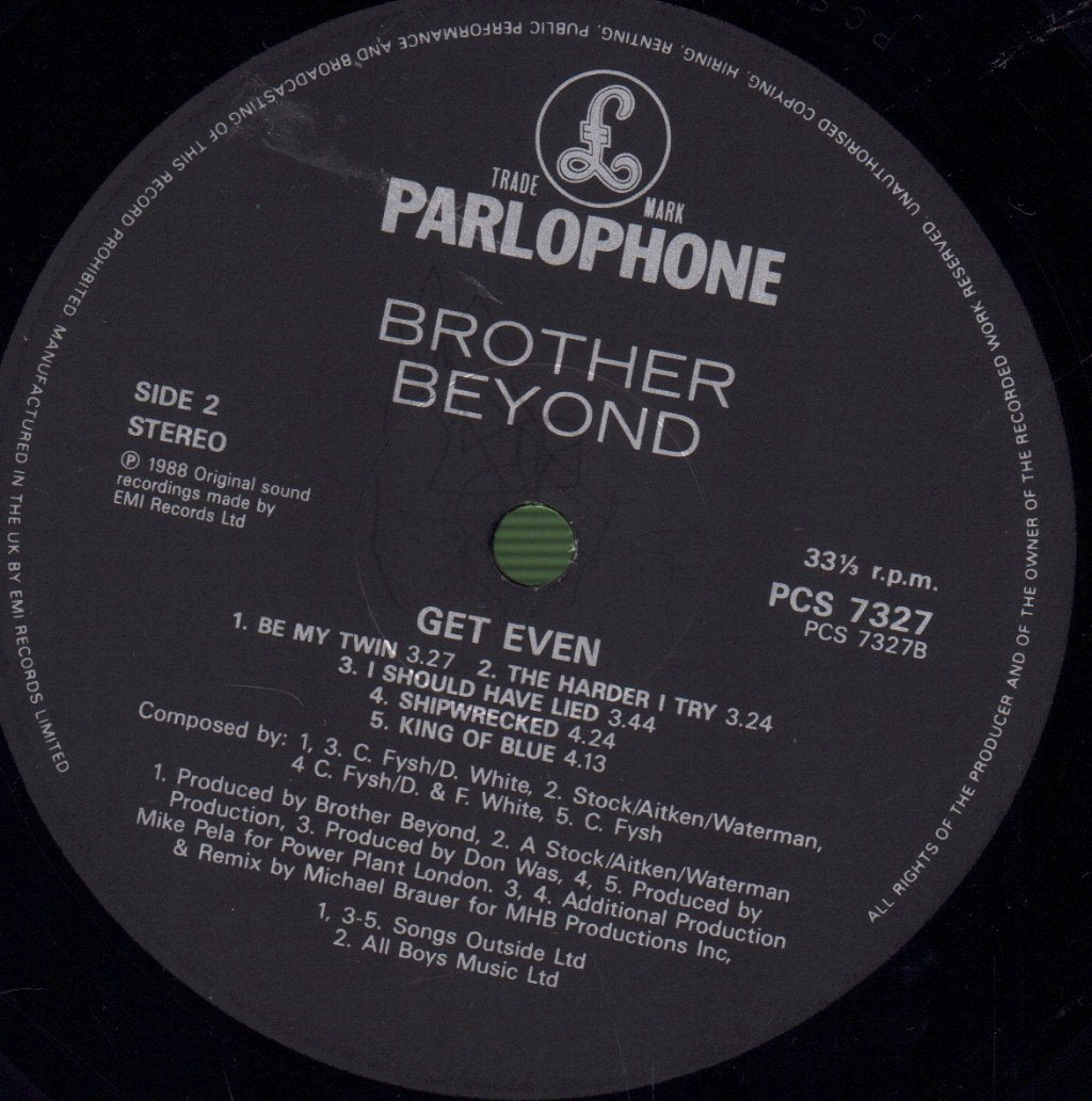 Brother Beyond - Get Even - Lp
