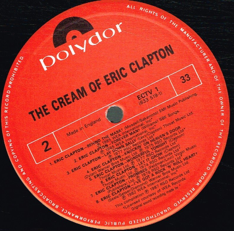 Eric Clapton - Cream Of - Lp